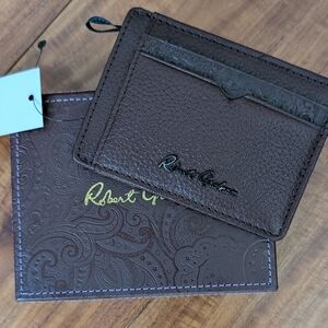 Robert Graham Leather Embossed Arvo Pinmount Logo Card Case New in Box ❤️